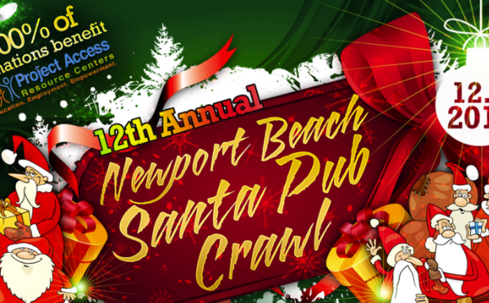 Newport Beach Santa Pub Crawl 2017 Banner