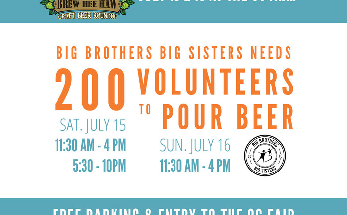 Volunteer at Brew Hee Haw at the OC Fair! Banner