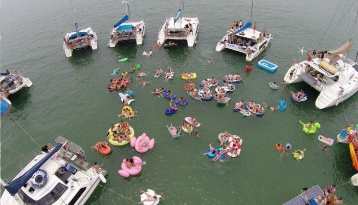 Mariner Tahitian Raft Up Party in Dana Point Harbor - Sign Up now! Banner