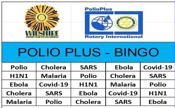 PolioPlus Bingo - Wilshire Rotary Club Banner