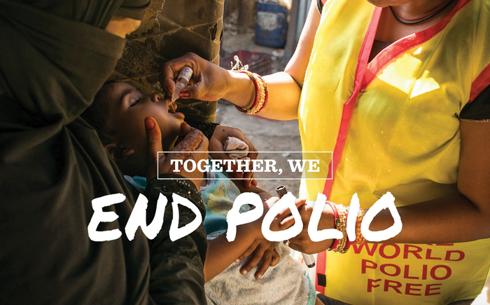 End Polio Now w/ Hermosa Beach Rotary Banner