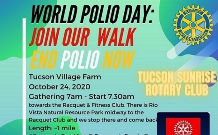 PolioPlus Rotary Club of Tucson Sunrise Banner