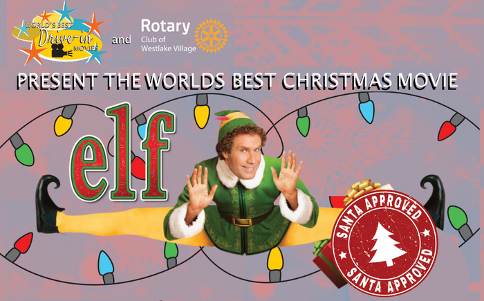 The World Best Drive-In Christmas Movie, Elf! Banner