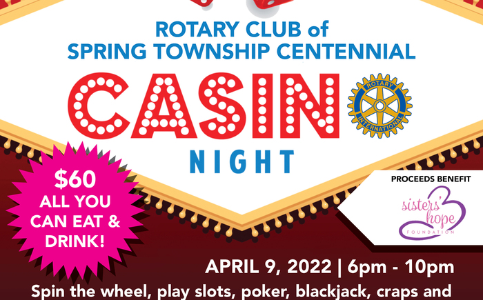 Spring Township Rotary 2022 Casino Night  Banner