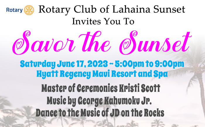 Rotary Club of Lahaina Sunset |Virtual Silent Auction Banner
