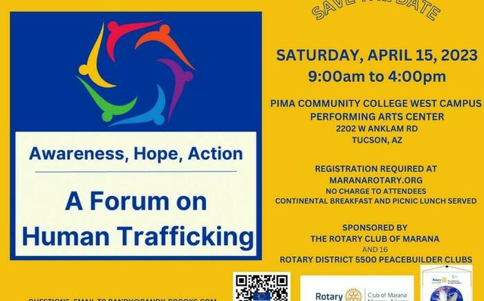 RC MARANA - Forum on Human Trafficking Banner