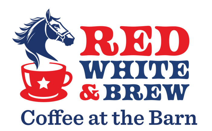 Red White and Brew - Coffee at the Barn Banner