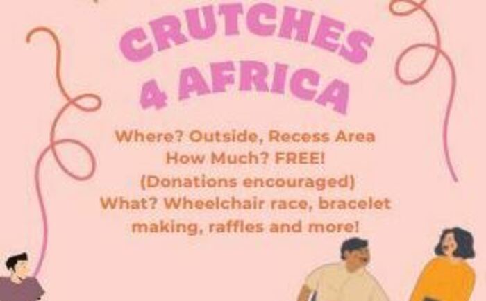 Donations Asked - Fun event to Fundraise for Crutches 4 Africa Ambassadors  Banner