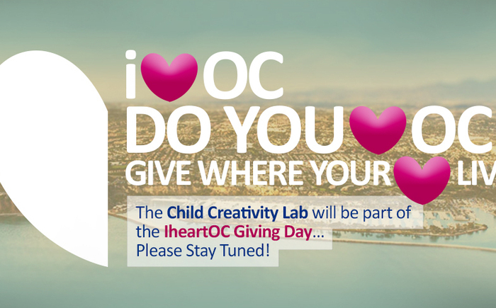 iheartOC Giving Day - Child Creativity Lab Banner