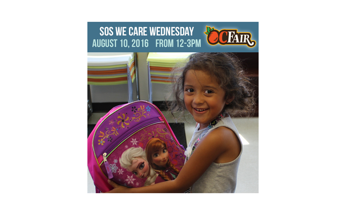 Share Our Selves Back to School Drive at OC Fair's We Care Wednesday Banner